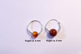 Preview: Creolen Silber 925, ca. 1,5x18mm Preview: Creolen aus Silber 925 mit Kugeln