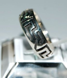 Preview: Silberring, Silber 925, Ringgröße 60 Preview: Silberring geschwärzt