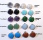 Preview: Runde Metallohrclips mit Edelstein-Cabochons.