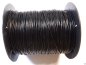 Preview: Rindslederband schwarz glänzend, ca. 1 mm