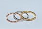 Preview: Ring-Set mit dreifarbigen Silberringen.