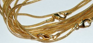 Silberkette Schlangenkette vergoldet