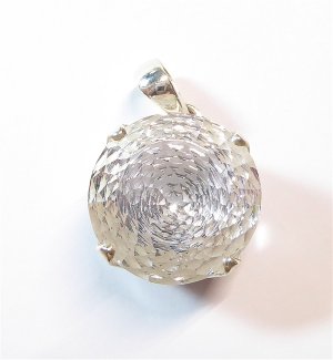 Silberanhänger Bergkristall facettiert