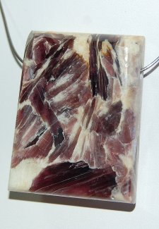 Rechteckiger Anhänger Lepidolith (in Feldspat)