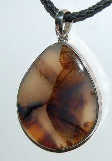 Montana-Achatanhänger in Silber