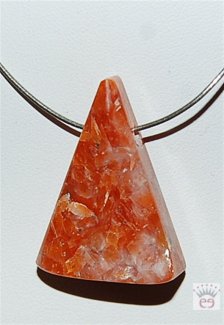 Dreieck Anhänger Orangencalcit