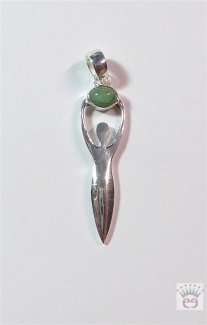 Smaragdanhänger in Silber