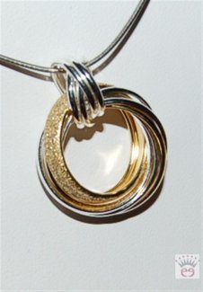 Silberanhänger in bicolor