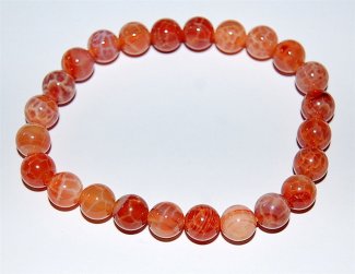 Armschmuck Kugelarmband Feuerachat, ca. 8 mm