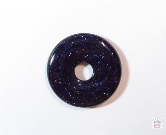 Anhänger Donut, Blaufluss, ca. 30 mm