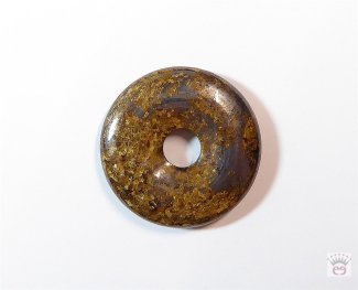 Anhänger Donut, Bronzit, ca. 30 mm
