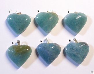 Edelsteinherzanhänger Amazonit, Metallöse