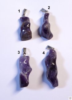 Amethyst-Anhänger Freiform an Metallöse