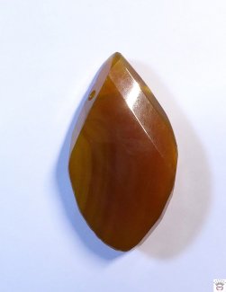 Edelsteinanhänger Karneol, Navette, facettiert