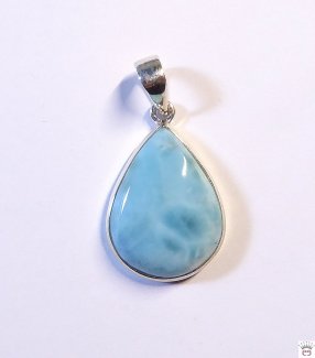 Edelsteinanhänger Larimar, Tropfenform
