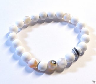 Armschmuck Kugelarmband Achat Mongolei 8mm
