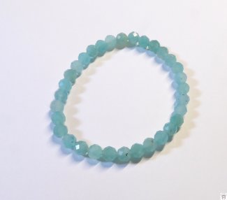 Armschmuck Kugelarmband Amazonit, ca. 6 mm, facettiert
