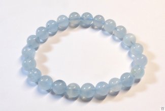 Kugelarmband Aquamarin, 8mm