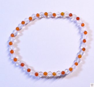 Edelsteinarmband Bergkristall-Zirkonia