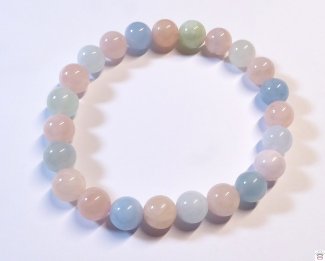 Kugelarmband Beryll Multicolor, 8mm