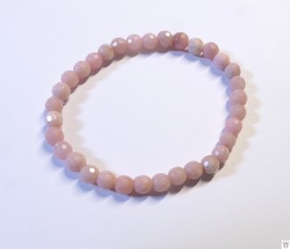 Armschmuck Kugelarmband Andenopal rosa, ca. 6 mm, facettiert