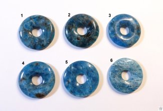 Anhänger Donut, Apatit, ca. 30 mm