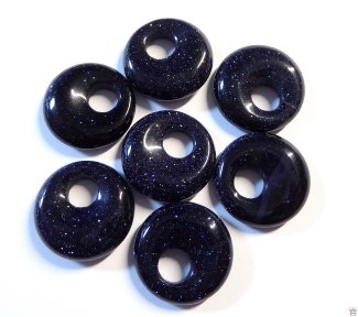 Edelsteindonut Blaufluss, ca. 18 mm