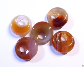 Edelsteindonut Karneol, ca. 18 mm