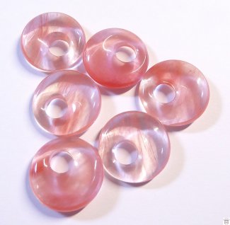 Edelsteindonut Kirschglasquarz, ca. 18 mm