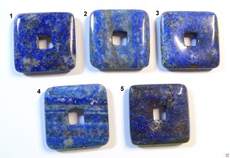 Edelsteindonut Lapislazuli quadratisch, ca. 40x40mm