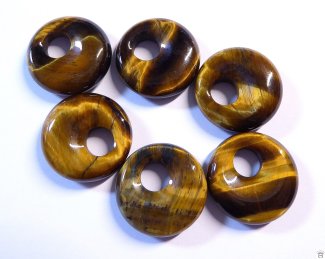 Edelsteindonut Tigerauge, ca. 18 mm