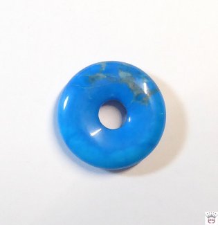 Anhänger Türkenit (Howlith türkis)Donut, 20 mm