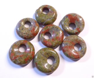 Edelsteindonut Unakit, ca. 18 mm