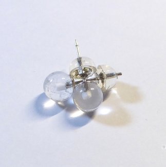 Silberohrstecker Bergkristall