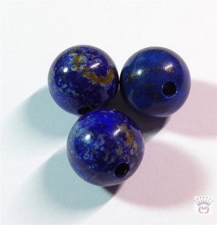 Edelsteinkugel Lapislazuli, ca. 16 mm mit großer Bohrung