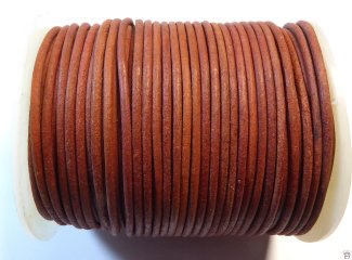 Rindslederband Vintage Rosenholz, ca. 2 mm