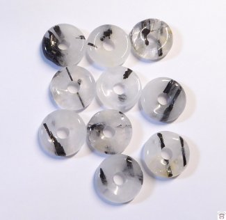 Donut Turmalinquarz, ca. 15 mm