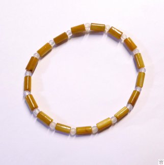 Muschelperlenarmband, Dark Golden Brown