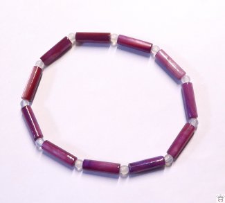 Muschelperlenarmband, Port Red Purple