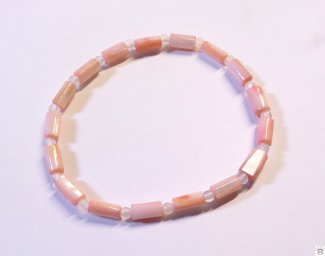 Muschelperlenarmband, Light Pink