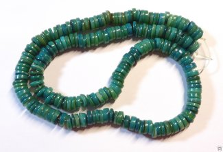 Muschelperlenstrang, Disc, Dunkelgrün