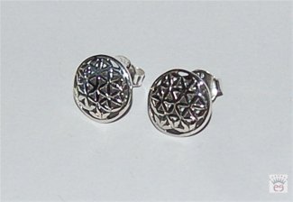 Silberohrstecker Blume des Lebens