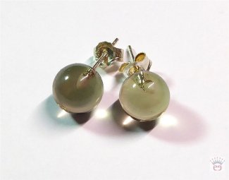 Silberohrstecker Rauchquarz