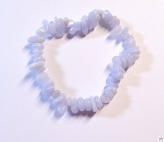 Einreihiges Splitterarmband Blue Lace Achat