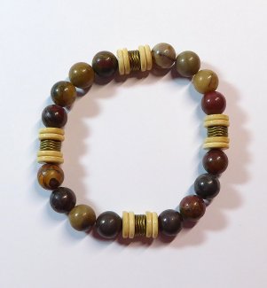 Edelsteinarmband Picassojaspis, Achat