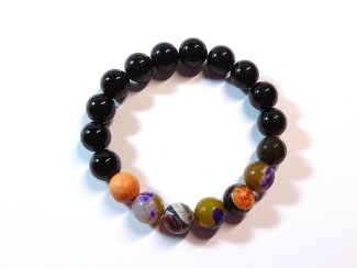Edelsteinarmband Onyx, Achat Multicolor