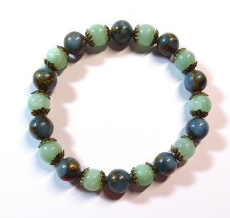 Edelsteinarmband Jade (beh.), Quarz