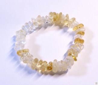 Einreihiges Splitterarmband Citrin