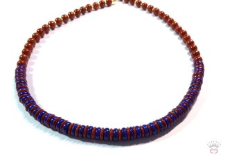 Edelsteinkette Jaspis rot, Lapislazuli,