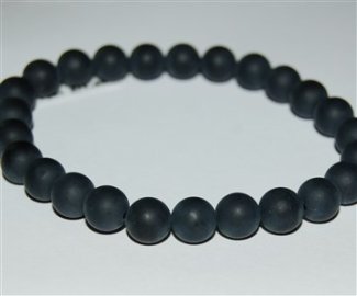 Armschmuck Kugelarmband Onyx (beh.), matt, ca. 8 mm
